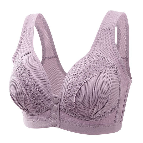 BUY 1 GET 2 FREE(Please add 3 pcs to cart)-2022 Front Button Breathable Skin-Friendly Cotton Bra