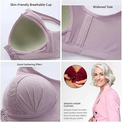 BUY 1 GET 2 FREE(Please add 3 pcs to cart)-2022 Front Button Breathable Skin-Friendly Cotton Bra