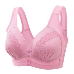 BUY 1 GET 2 FREE(Please add 3 pcs to cart)-2022 Front Button Breathable Skin-Friendly Cotton Bra