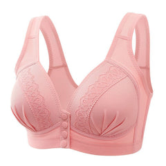 BUY 1 GET 2 FREE(Please add 3 pcs to cart)-2022 Front Button Breathable Skin-Friendly Cotton Bra