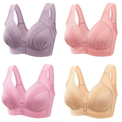 BUY 1 GET 2 FREE(Please add 3 pcs to cart)-2022 Front Button Breathable Skin-Friendly Cotton Bra